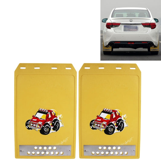 Premium Heavy Duty Molded Splash Front and Rear Mud Flaps Guards, Medium Size, Random Pattern Delivery(Yellow) - Mudguards by buy2fix | Online Shopping UK | buy2fix