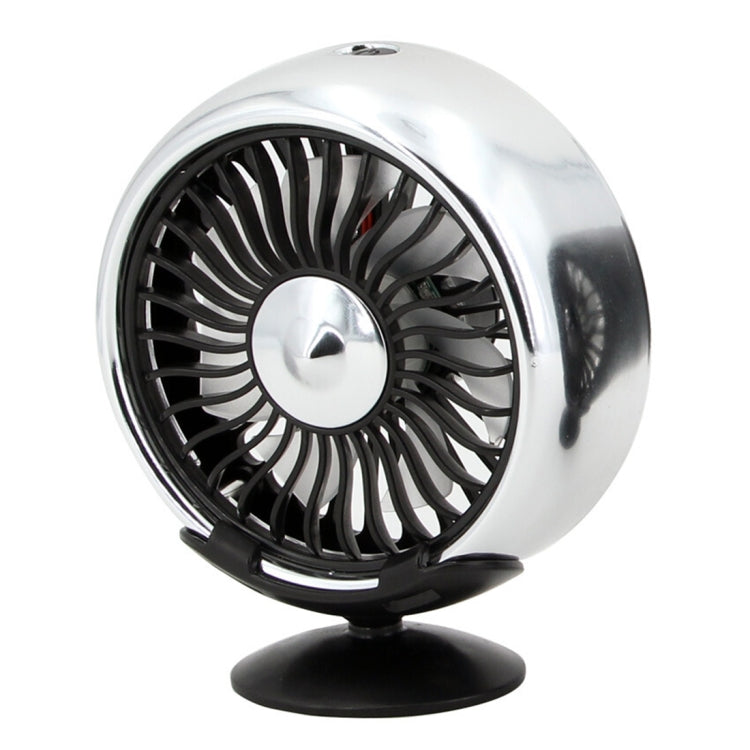 Portable Car Electric Cooling Fan with Base(Silver) - Heating & Fans by buy2fix | Online Shopping UK | buy2fix