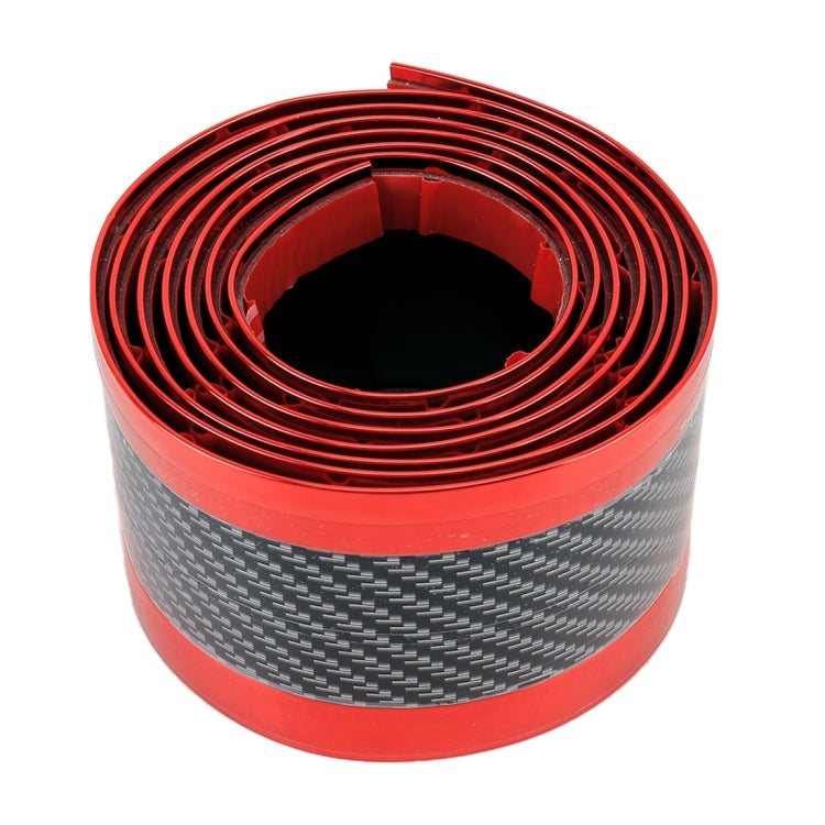 Universal Electroplate Carbon Fibre Car Door Threshold Decoration Strip Decorative Sticker, Size : 5CM x 2M (Red) - Decorative Strip by buy2fix | Online Shopping UK | buy2fix