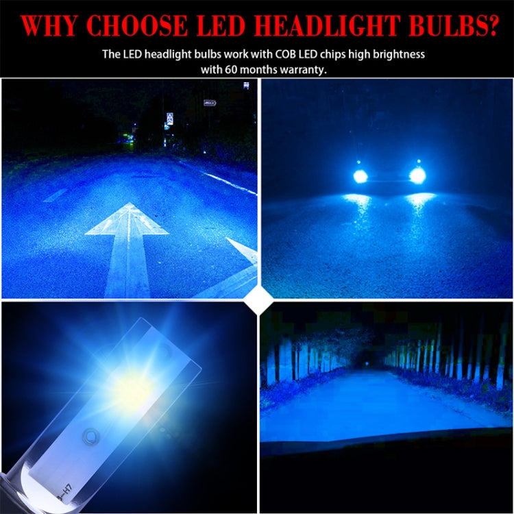 2 PCS H4 DC9-36V / 36W / 8000K / 6000LM IP68 Car / Motorcycle Mini COB LED Headlight Lamps / Fog Light(Ice Blue Light) - LED Headlamps by buy2fix | Online Shopping UK | buy2fix