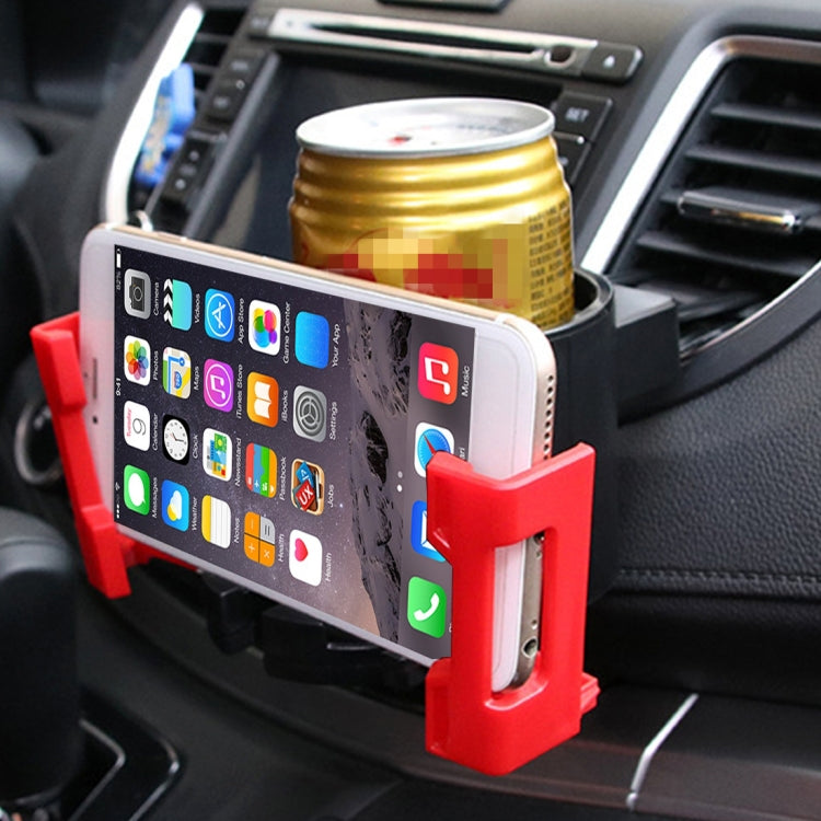 SHUNWEI SD-1026 Car Auto Multi-functional ABS Air Vent Drink Holder Bottle Cup Holder Phone Holder Mobile Mount(Red) - Car Drink Holders by SHUNWEI | Online Shopping UK | buy2fix