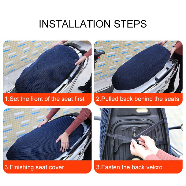 Waterproof Motorcycle Sun Protection Heat Insulation Seat Cover Prevent Bask In Seat Scooter Cushion Protect, Size: XXL, Length: 86- 92cm; Width: 40-56cm(Blue) - Seat Covers by buy2fix | Online Shopping UK | buy2fix