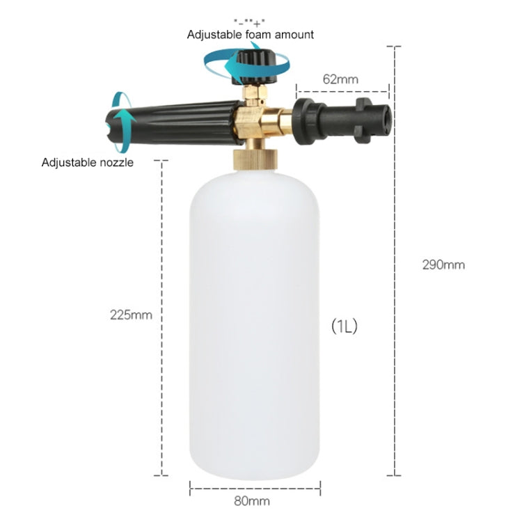 High Pressure Car Wash Foam Gun Soap Foamer Generator Water Sprayer Gun, Outer Wire: 18 x 1.5 - Car Washer & Accessories by buy2fix | Online Shopping UK | buy2fix