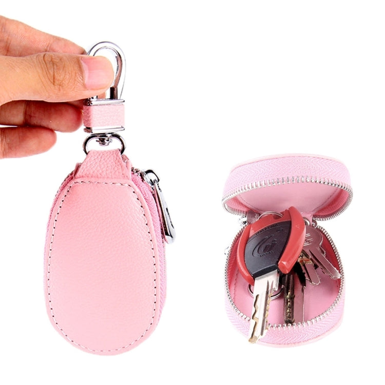 Universal Leather Crocodile Texture Waist Hanging Zipper Wallets Key Holder Bag (No Include Key)(Pink) - Car Key Cases by buy2fix | Online Shopping UK | buy2fix