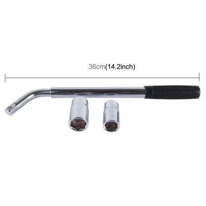 Telescoping Wheel Lug Wrench with Reversible 17mm & 19mm, 21mm & 23mm Socket Adapters And Extended Nonslip Handle from 14.4 inch to 20.5 inch - In Car by buy2fix | Online Shopping UK | buy2fix