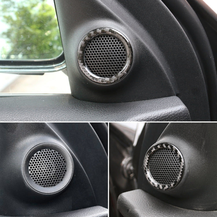 2 PCS Car Front Horn Carbon Fiber Decorative Sticker for Jeep Grand Cherokee - Car Interior Mouldings by buy2fix | Online Shopping UK | buy2fix