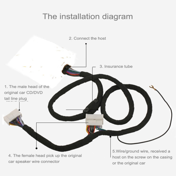 Car Stereo Ampplified DSP Audio Extension Cable Wiring Harness, Cable Length: 1.5m, For Toyota Vios, Camry, Corolla, BYD F3/L3/G3/F6/G3, Prius and More Vehicles - In Car by buy2fix | Online Shopping UK | buy2fix