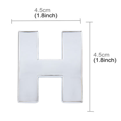 Car Vehicle Badge Emblem 3D English Letter H Self-adhesive Sticker Decal, Size: 4.5*4.5*0.5cm - 3D Metal Sticker by buy2fix | Online Shopping UK | buy2fix