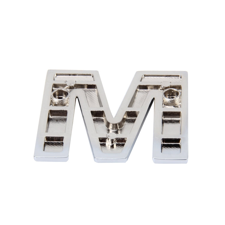 Car Vehicle Badge Emblem 3D English Letter M Self-adhesive Sticker Decal, Size: 4.5*4.5*0.5cm - 3D Metal Sticker by buy2fix | Online Shopping UK | buy2fix