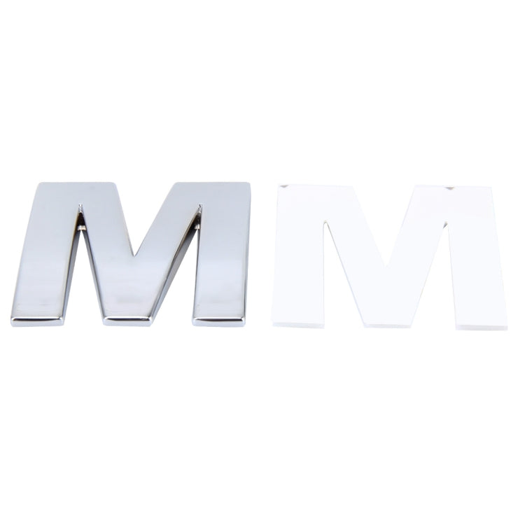 Car Vehicle Badge Emblem 3D English Letter M Self-adhesive Sticker Decal, Size: 4.5*4.5*0.5cm - 3D Metal Sticker by buy2fix | Online Shopping UK | buy2fix