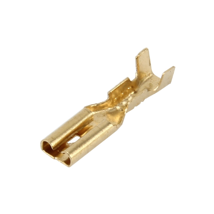 100 PCS 2.8mm Speaker Cable Spade Plug Connector Gold Plated Copper Speaker Cable Terminal - In Car by buy2fix | Online Shopping UK | buy2fix