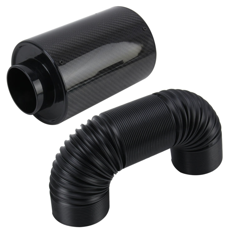 Universal Air Intakes Short Cold Racing Aluminium Air Intake Pipe Hose High Flow Cold Air Extension System Air Filter - In Car by buy2fix | Online Shopping UK | buy2fix