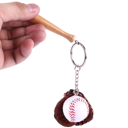 Sporty Baseball & Bat & Gloves Keychain - Key Rings by buy2fix | Online Shopping UK | buy2fix