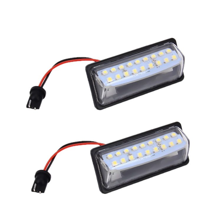 2 PCS LED License Plate Light 18-SMD Bulbs Lamps for Nissan/Teana 03 / Tada 03-08 /Sylphy 2008 /Sunny 2001-2006,2W 120LM,6000K, DC12V(White Light) - License Plate Lights by buy2fix | Online Shopping UK | buy2fix