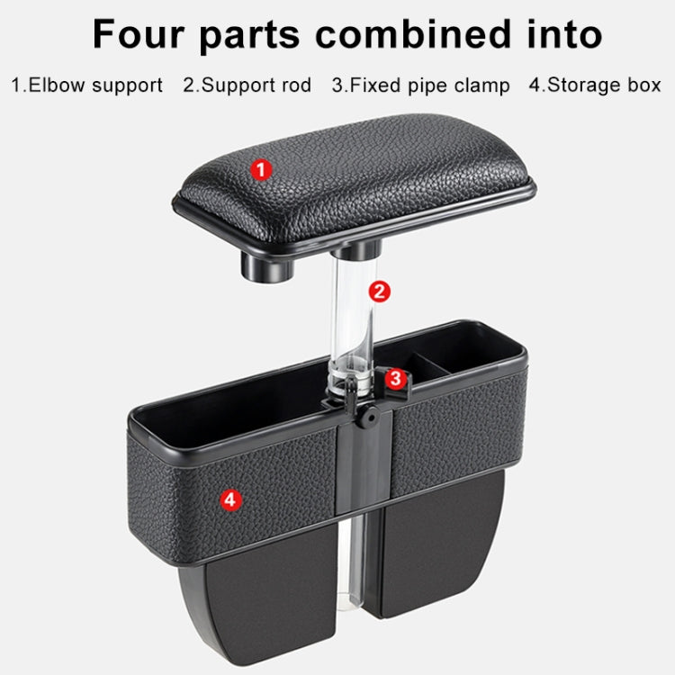 Universal Car Multi-functional Console Side Pocket Seat Gap Side Storage Box with Elbow Support Pad(Black) - Stowing Tidying by buy2fix | Online Shopping UK | buy2fix