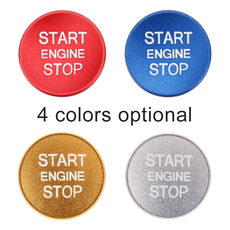 Car Engine Start Key Push Button Cover Trim Aluminum Alloy Sticker Decoration for Audi(Red) - In Car by buy2fix | Online Shopping UK | buy2fix