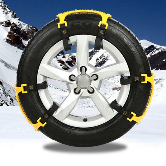 6 PCS Car Snow Tire Anti-skid Chains Yellow Chains For Family Car - Car Road Trouble Clearer by buy2fix | Online Shopping UK | buy2fix