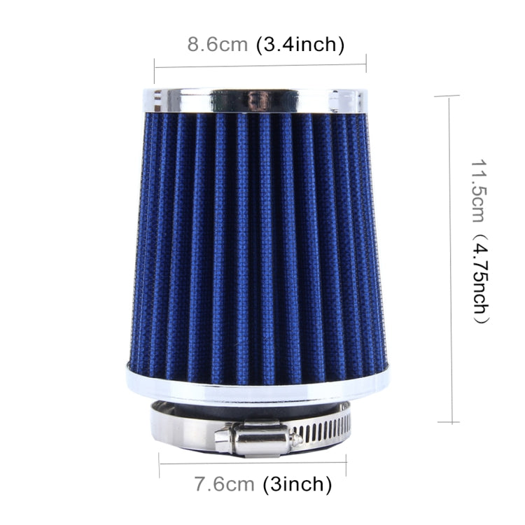 HKS 5cm Universal Mushroom Head Style Air Filter for Car(Blue) - In Car by buy2fix | Online Shopping UK | buy2fix