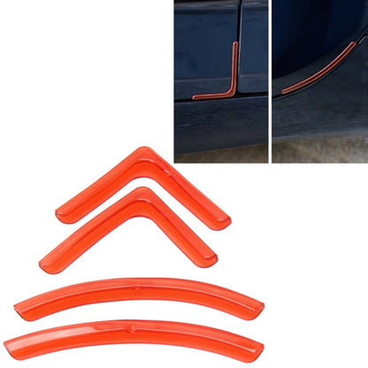 4 PCS/Set Universal Car Styling PVC Car Door Edge Anti Collision Sticker Door Anti-Rub Strips Car Door Scratch Protector(Orange) - Anti Collision Sticker by buy2fix | Online Shopping UK | buy2fix