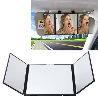 SHUNWEI Car Sun Visor Adjustable Mirror Car Makeup Sun-shading Vehicle Mounted Cosmetic Mirror Folding Vanity Mirror Triple Folding Car Interior Makeup Mirror Auto Supplies - Interior Mirrors by SHUNWEI | Online Shopping UK | buy2fix