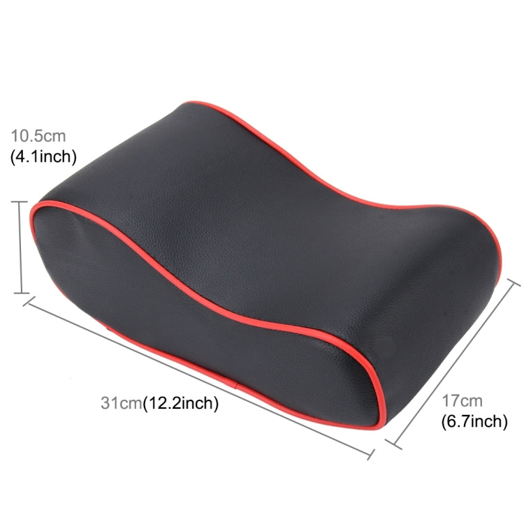 Universal Car PU Leather and Memory Foam Wrapped  Armrest Box Breathable Car Armrest Box Mat with Phone Holder Storage Bag(Black) - Stowing Tidying by buy2fix | Online Shopping UK | buy2fix