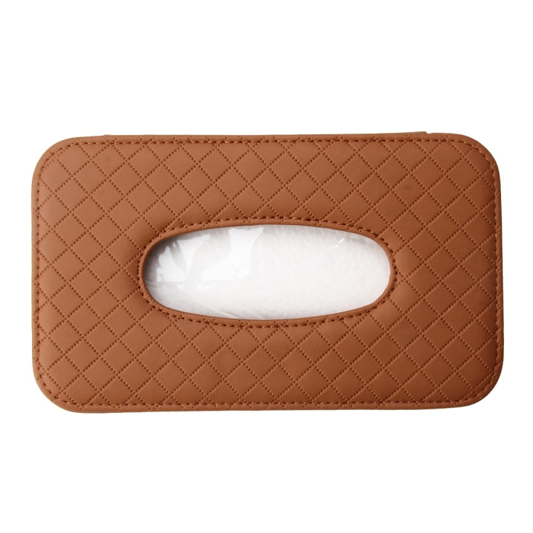 Universal Car Facial Tissue Box Case Holder Tissue Box Fashion and Simple Paper Napkin Bag with Napkin(Brown) - Tissue Boxes by buy2fix | Online Shopping UK | buy2fix