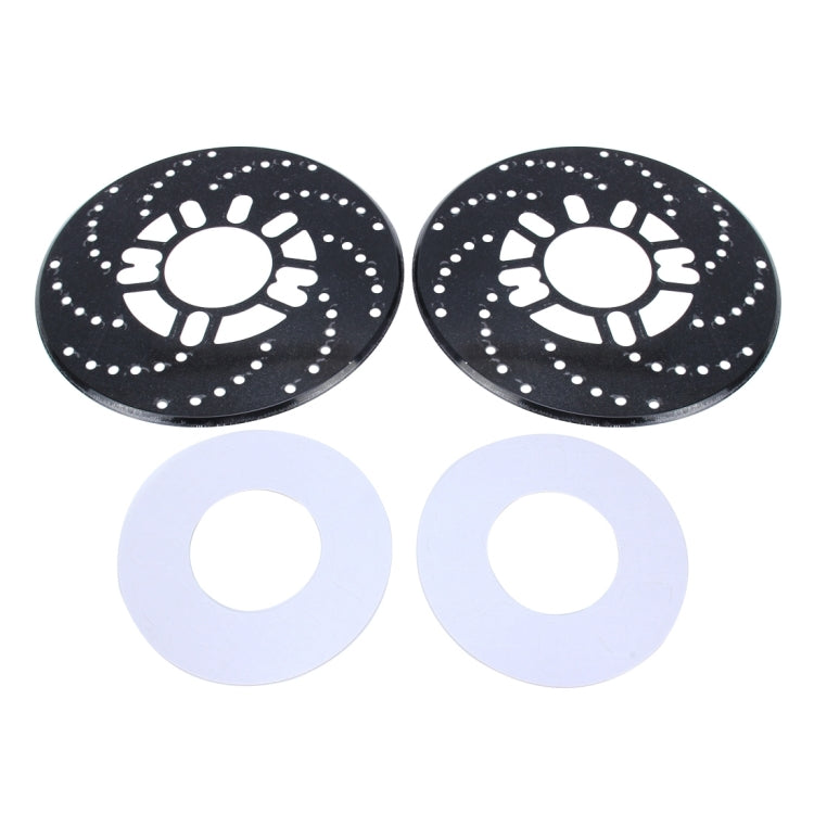 2 PCS Universal Aluminium Auto Car Wheel Disc Brake Racing Decorative Cover(Black) - In Car by buy2fix | Online Shopping UK | buy2fix