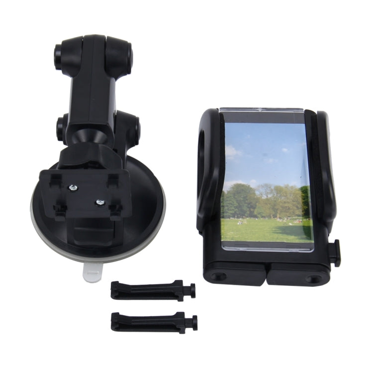 SHUNWEI SD-1121B Car Auto Multi-functional Adjustable Arm Double Layer PU Base Phone Mount Holder For Smartphones and GPS Length between 48mm and 109mm - Car Holders by SHUNWEI | Online Shopping UK | buy2fix