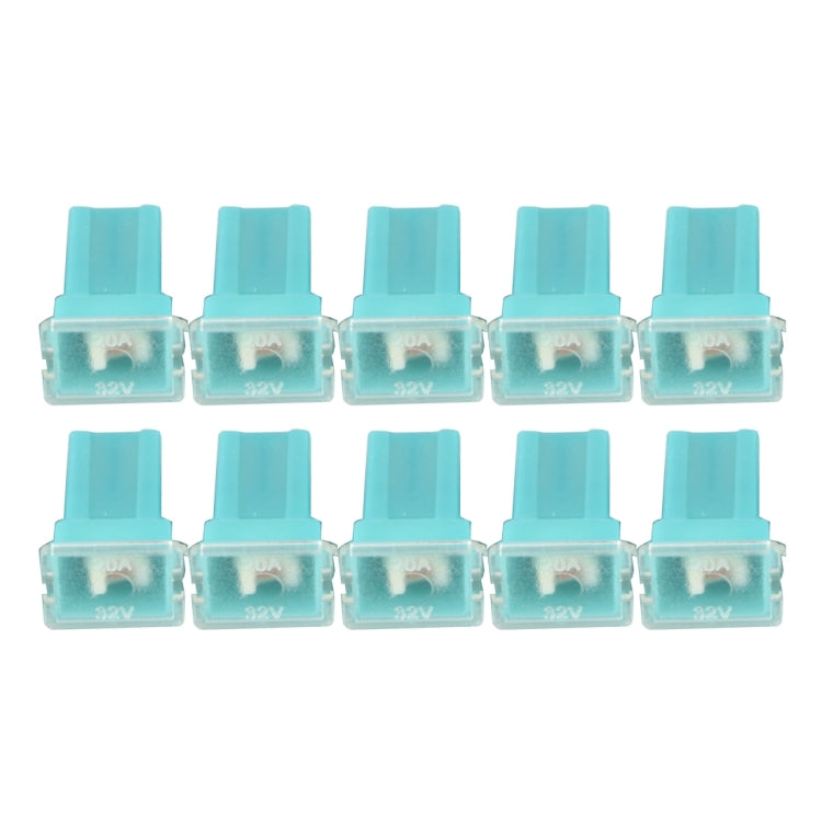 10 PCS Vehicle Car Plastic Shell Straight Female Terminal Push in Blade Cartridge PAL Fuse 20Amp 32V - In Car by buy2fix | Online Shopping UK | buy2fix