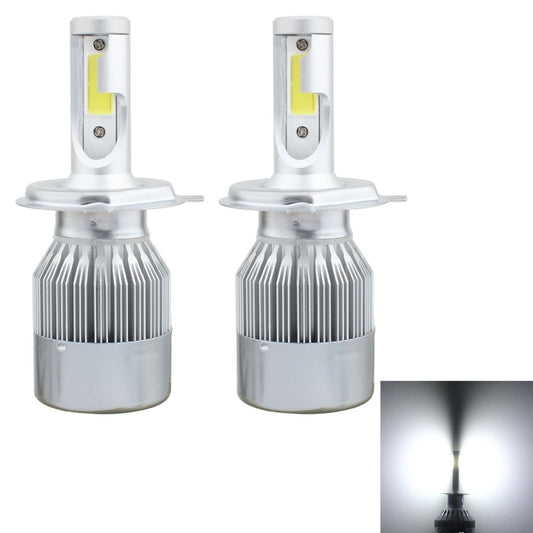 2 PCS  H4 18W 1800 LM 6000K IP68 Canbus Constant Current Car LED Headlight with 2 COB Lamps, DC 9-36V(White Light) - LED Headlamps by buy2fix | Online Shopping UK | buy2fix