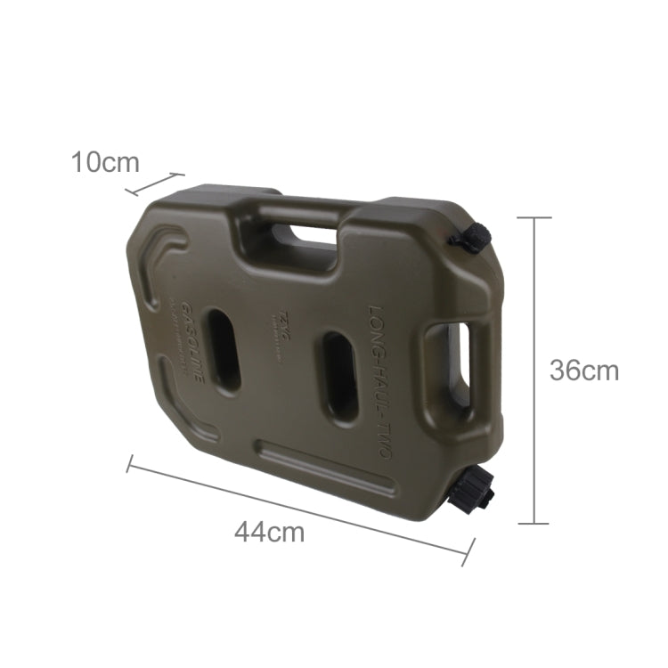 Gasoline Fuel Tanks Plastic 2.6 Gallon 10 Litres Auto Shut Off Fuel Cans Oil Container Emergency Backup(Army Green) - oil tank tubes & oil pumps by buy2fix | Online Shopping UK | buy2fix