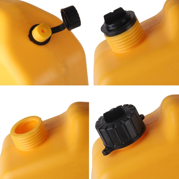 Gasoline Fuel Tanks Plastic 2.6 Gallon 10 Litres Auto Shut Off Fuel Cans Oil Container Emergency Backup(Yellow) - oil tank tubes & oil pumps by buy2fix | Online Shopping UK | buy2fix