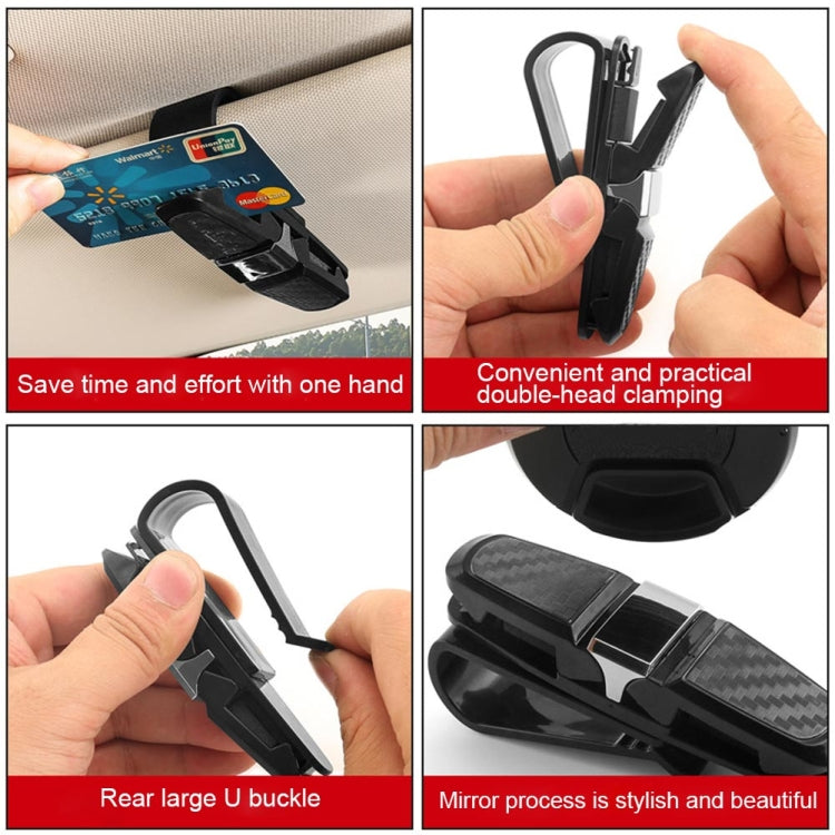 Vehicle Mounted Glasses Clip Car Eyeglass Bill Holder, Blister Package (Gold) - Sunglasses & Glasses Clips by buy2fix | Online Shopping UK | buy2fix