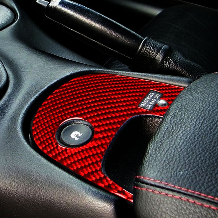 Carbon Fiber Car Lower Console Sticker for Chevrolet Corvette C5 2000-2004, Left Drive (Red) - In Car by buy2fix | Online Shopping UK | buy2fix