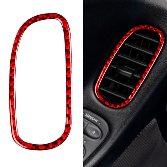 2 in 1 Car Carbon Fiber Driver Side Air Vent Sticker for Chevrolet Corvette C5 1998-2004, Left Drive(Red) - In Car by buy2fix | Online Shopping UK | buy2fix