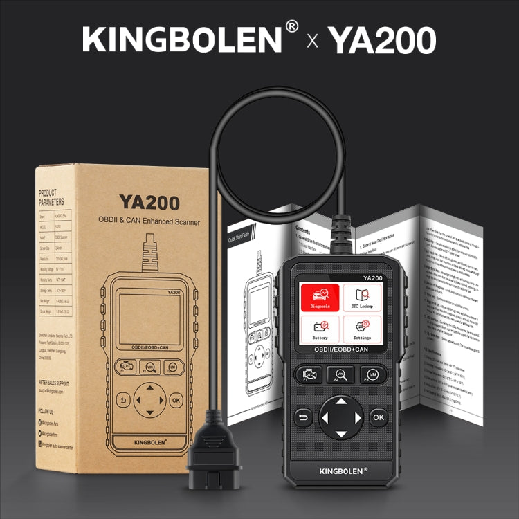 KINGBOLEN YA200 OBD2 Car Fault Diagnosis Tool Fault Analyzer - In Car by buy2fix | Online Shopping UK | buy2fix