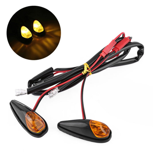 2pcs SL QGD Motorcycle 5W Turn Signal Light (Black) - In Car by buy2fix | Online Shopping UK | buy2fix