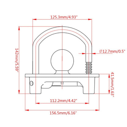Universal Trailer Ball Hitch Coupler Lock Adjustable Trailer U Shape Coupling Lock, Random Color Delivery - In Car by buy2fix | Online Shopping UK | buy2fix