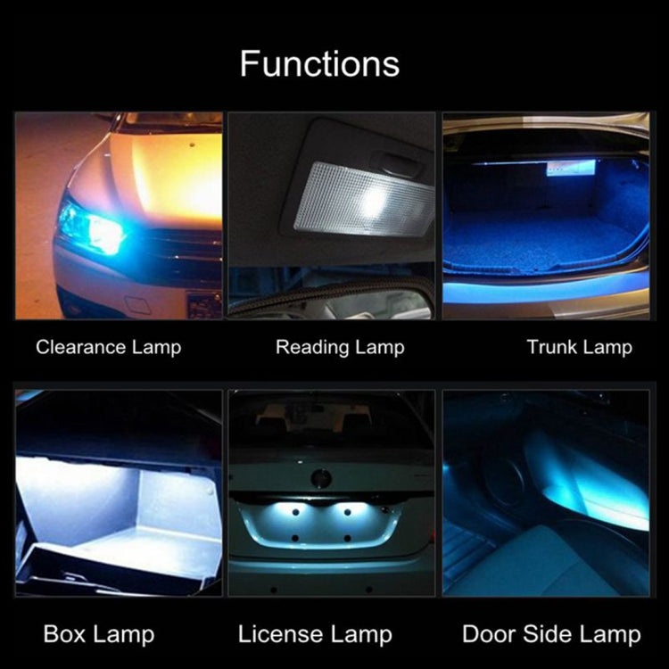 2 PCS T10 DC12V / 1W / 6000K / 80LM 6LEDs SMD-3030 Car Clearance Light - In Car by buy2fix | Online Shopping UK | buy2fix