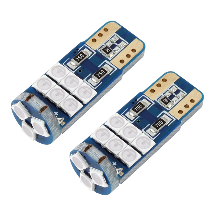 2 PCS T10 DC12 / 1W 9LEDs SMD-3030 Car Clearance Light(Blue Light) - In Car by buy2fix | Online Shopping UK | buy2fix