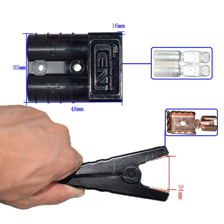 50A Anderson to Clip Cable Plug Connector - In Car by buy2fix | Online Shopping UK | buy2fix