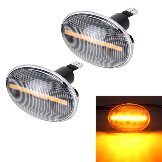 2 PCS DC12V / 3W Car LED Dynamic Blinker Side Lights Flowing Water Turn Signal Light for BMW Mini Cooper, Amber Light(Transparent) - In Car by buy2fix | Online Shopping UK | buy2fix