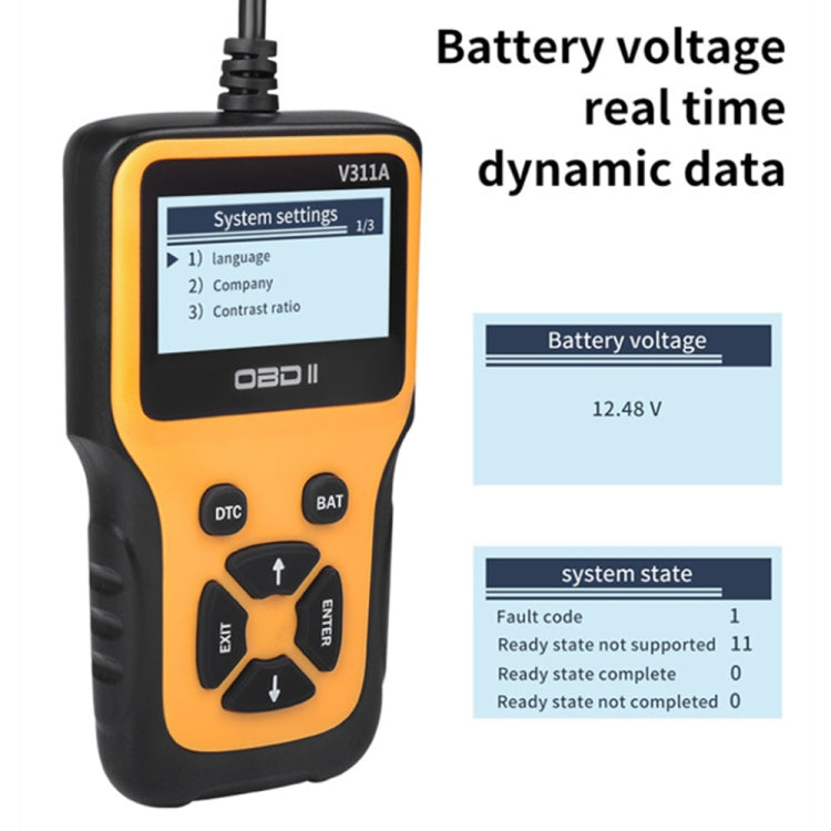 V311A Car Handheld V1.1 OBD2 Fault Detector OBD2 Diagnostic Tool - In Car by buy2fix | Online Shopping UK | buy2fix