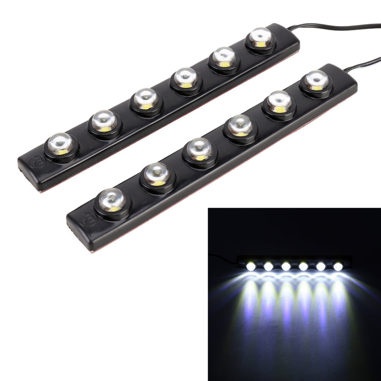 6LEDs SMD-5050 DC12V / 1.3W / 5500K / 65LM Car Daytime Running Light - In Car by buy2fix | Online Shopping UK | buy2fix