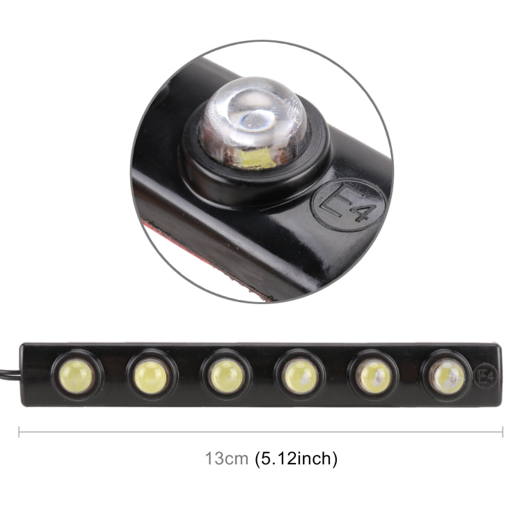 6LEDs SMD-5050 DC12V / 1.3W / 5500K / 65LM Car Daytime Running Light - In Car by buy2fix | Online Shopping UK | buy2fix