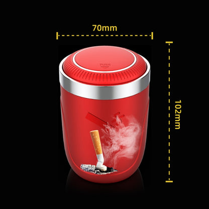 Portable Car Stainless Steel Liner Cigarette Ashtray with Light(Red) -  by buy2fix | Online Shopping UK | buy2fix