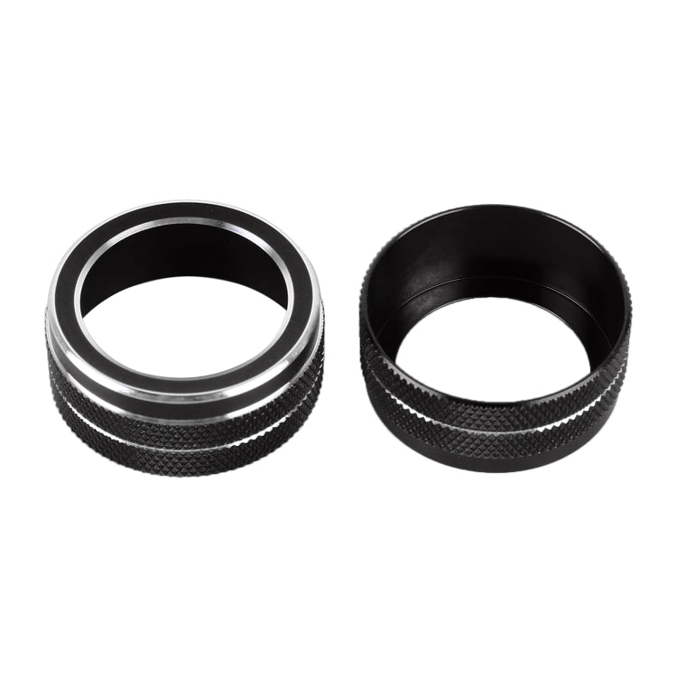 2 PCS Car Metal Air Conditioner Knob Case for Toyota Corolla / Levin / Allion / Yaris 2019-2021 (Black) - In Car by buy2fix | Online Shopping UK | buy2fix