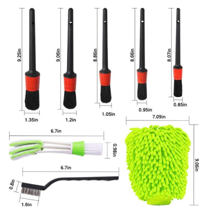 11 in 1 Car Wash Cleaning Brush Tools Set, Random Color Delivery - In Car by buy2fix | Online Shopping UK | buy2fix