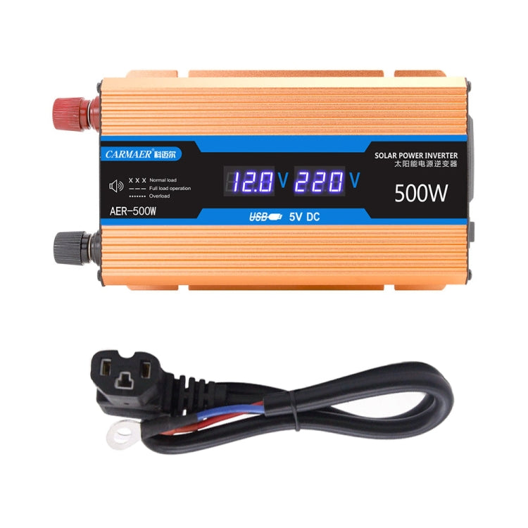 Carmaer 60V to 220V 500W Car Multi-function Double Digital Display Inverter Household Power Converter - In Car by buy2fix | Online Shopping UK | buy2fix