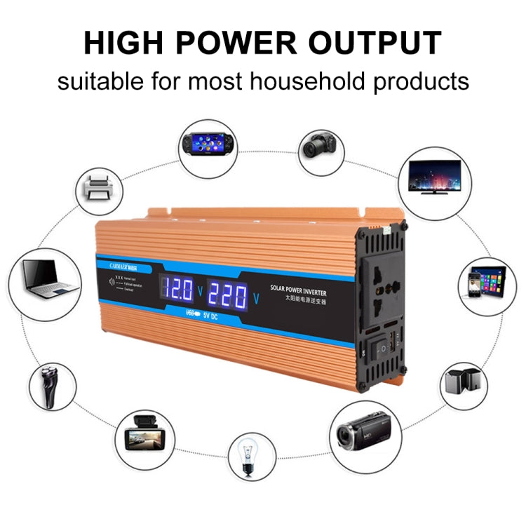 Carmaer 24V to 220V 1600W Car Multi-function Double Digital Display Inverter Household Power Converter - In Car by buy2fix | Online Shopping UK | buy2fix